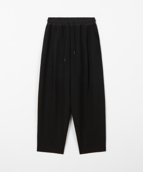THEENDQUESTION(ジエンドクエスチョン)の「Knit tuck wide pants / BLACK(その他パンツ・レディース・その他・FREE)」の1枚目の写真