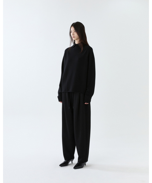 THEENDQUESTION(ジエンドクエスチョン)の「Knit tuck wide pants / BLACK(その他パンツ・レディース・その他・FREE)」の3枚目の写真