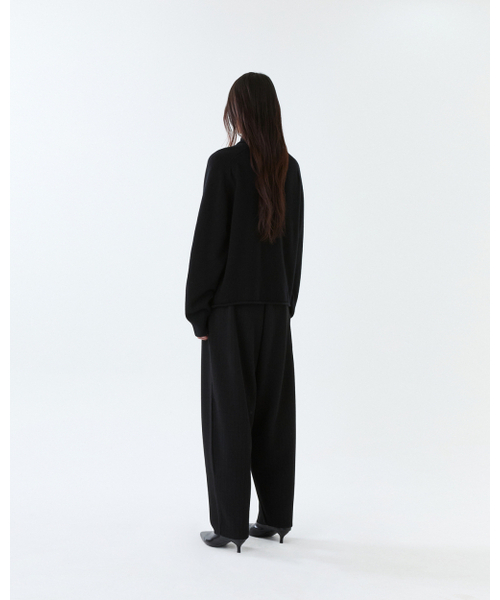 THEENDQUESTION(ジエンドクエスチョン)の「Knit tuck wide pants / BLACK(その他パンツ・レディース・その他・FREE)」の4枚目の写真