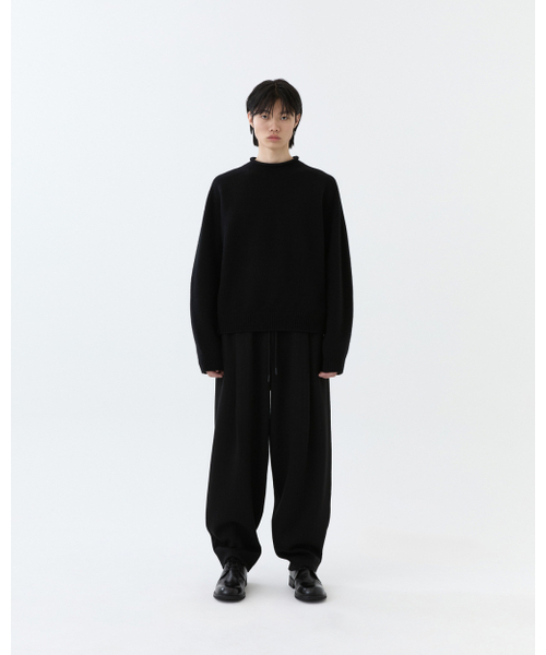 THEENDQUESTION(ジエンドクエスチョン)の「Knit tuck wide pants / BLACK(その他パンツ・レディース・その他・FREE)」の5枚目の写真