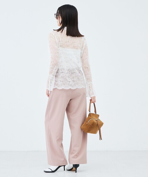 NOLLEY’S（ノーリーズ）の「【WEB＆一部店舗限定カラーアイテム】ウォッシャブルレースシャツブラウス（シャツ/ブラウス・レディース・ブラック/ホワイト・38）」の7枚目の写真