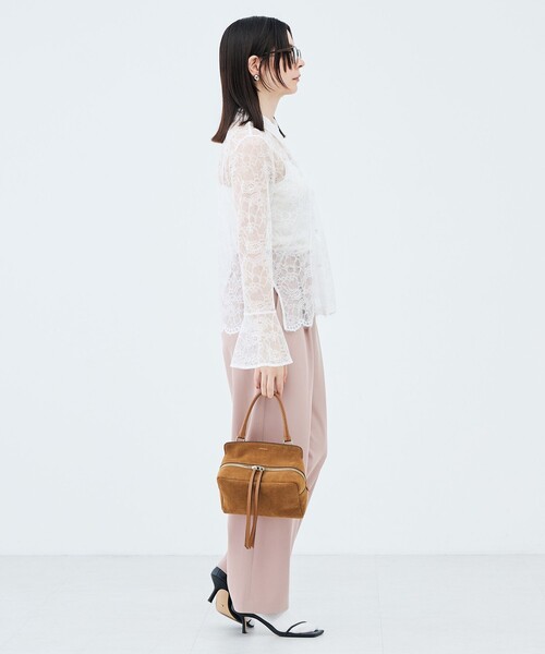 NOLLEY’S（ノーリーズ）の「【WEB＆一部店舗限定カラーアイテム】ウォッシャブルレースシャツブラウス（シャツ/ブラウス・レディース・ブラック/ホワイト・38）」の9枚目の写真