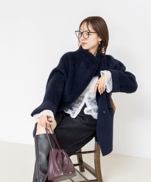 NOLLEY’S（ノーリーズ）の「【WEB＆一部店舗限定カラーアイテム】ウォッシャブルレースシャツブラウス（シャツ/ブラウス・レディース・ブラック/ホワイト・38）」の19枚目の写真