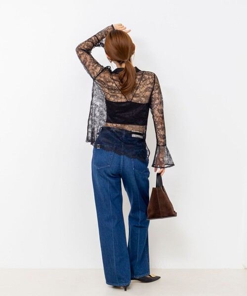 NOLLEY’S（ノーリーズ）の「【WEB＆一部店舗限定カラーアイテム】ウォッシャブルレースシャツブラウス（シャツ/ブラウス・レディース・ブラック/ホワイト・38）」の21枚目の写真