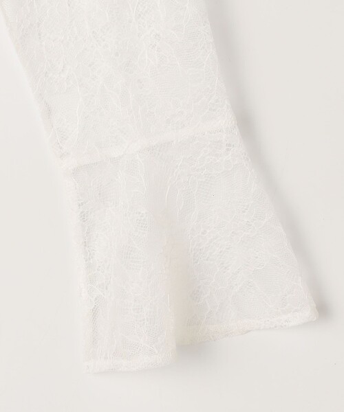 NOLLEY’S(ノーリーズ)の「【WEB&一部店舗限定カラーアイテム】ウォッシャブルレースシャツブラウス(シャツ/ブラウス・レディース・ブラック/ホワイト・38)」の6枚目の写真