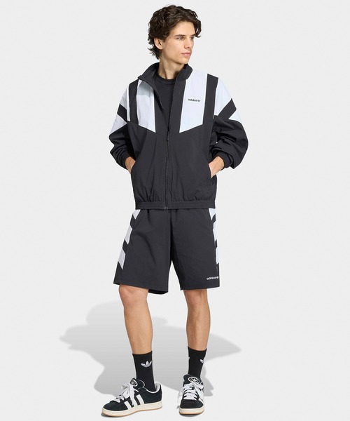 adidas(アディダス)の「adidas/アディダス M BLOCKED TRACKTOP ブロックド トラックトップ トラックジャケット ナイロンジャケット ナイロンアウター ライトアウター 配色 切り替え メンズ レディース 2026年 夏 夏服 秋 秋服(ブルゾン・メンズ・ブラック/インディゴブルー・S/M/L/XL)」の6枚目の写真