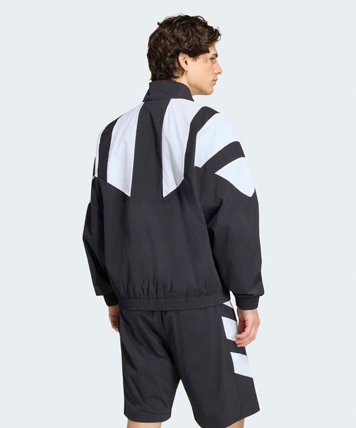 adidas(アディダス)の「adidas/アディダス M BLOCKED TRACKTOP ブロックド トラックトップ トラックジャケット ナイロンジャケット ナイロンアウター ライトアウター 配色 切り替え メンズ レディース 2026年 夏 夏服 秋 秋服(ブルゾン・メンズ・ブラック/インディゴブルー・S/M/L/XL)」の5枚目の写真