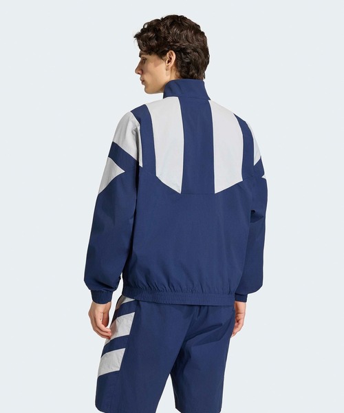adidas(アディダス)の「adidas/アディダス M BLOCKED TRACKTOP ブロックド トラックトップ トラックジャケット ナイロンジャケット ナイロンアウター ライトアウター 配色 切り替え メンズ レディース 2026年 夏 夏服 秋 秋服(ブルゾン・メンズ・ブラック/インディゴブルー・S/M/L/XL)」の10枚目の写真
