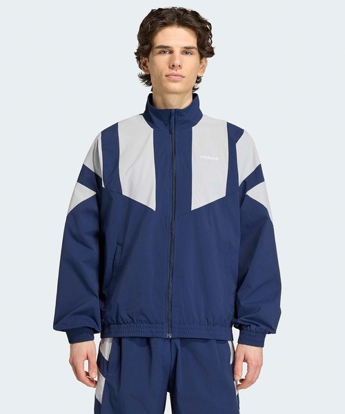 adidas(アディダス)の「adidas/アディダス M BLOCKED TRACKTOP ブロックド トラックトップ トラックジャケット ナイロンジャケット ナイロンアウター ライトアウター 配色 切り替え メンズ レディース 2026年 夏 夏服 秋 秋服(ブルゾン・メンズ・ブラック/インディゴブルー・S/M/L/XL)」の17枚目の写真