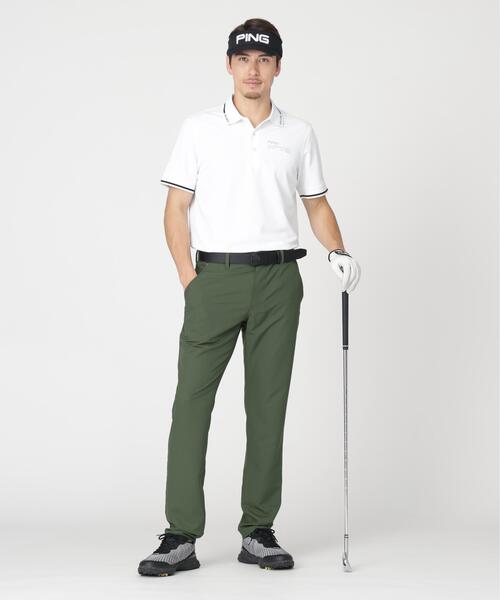PING（ピン）の「【PING APPAREL】全方向ストレッチシアサッカー半袖ポロシャツ (MENS)（ポロシャツ・メンズ・ネイビー/ホワイト/ベージュ・M/LL1/L/LL/S）」の6枚目の写真