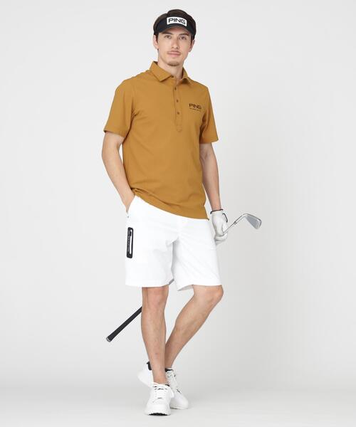 PING（ピン）の「【PING APPAREL】全方向ストレッチシアサッカー半袖ポロシャツ (MENS)（ポロシャツ・メンズ・ネイビー/ホワイト/ベージュ・M/LL1/L/LL/S）」の11枚目の写真