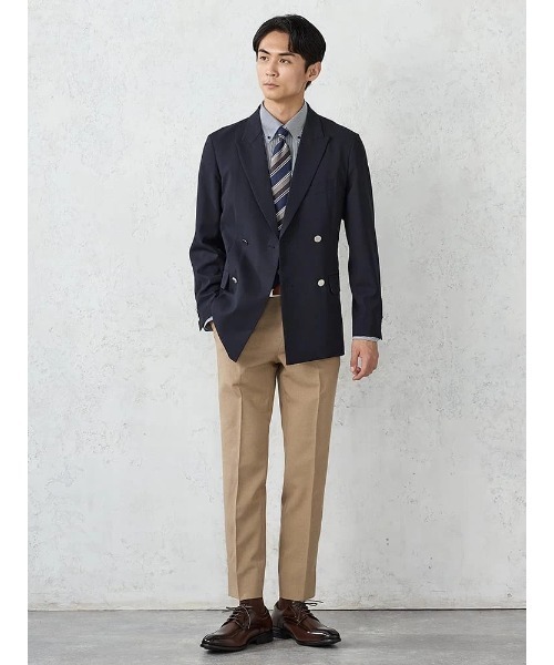 Perfect Suit FActory(パーフェクトスーツファクトリー)の「【洗える】ダブルメタル釦ジャケット【ビジカジのアンサーシリーズ!】(テーラードジャケット・メンズ・ネイビー・M/LL/L)」の3枚目の写真