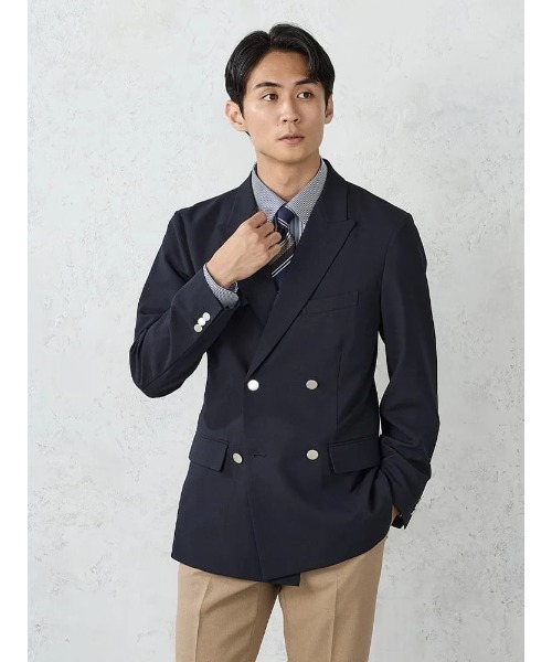 Perfect Suit FActory(パーフェクトスーツファクトリー)の「【洗える】ダブルメタル釦ジャケット【ビジカジのアンサーシリーズ!】(テーラードジャケット・メンズ・ネイビー・M/LL/L)」の12枚目の写真