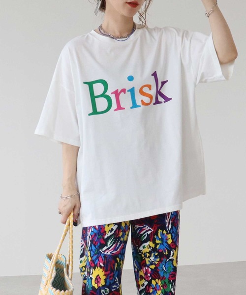 zena(ジェナ)の「カラフルロゴプリントビッグTee(Tシャツ/カットソー・レディース・オフホワイト/チャコールグレー・FREE)」の6枚目の写真