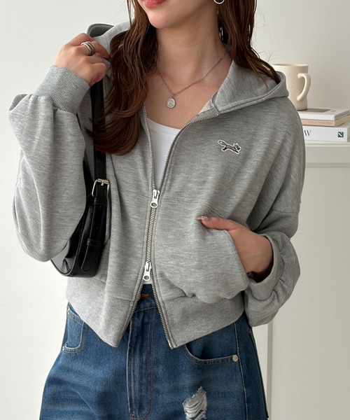 PENNEYS(ぺニーズ)の「GeeRA別注【PENNEYS】裏毛ダブルジップショートパーカー(パーカー・レディース・ブラック/杢グレー/ブラウン・MEDIUM/X-LARGE/LARGE)」の11枚目の写真