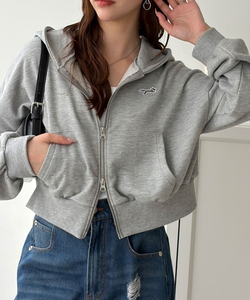 PENNEYS(ぺニーズ)の「GeeRA別注【PENNEYS】裏毛ダブルジップショートパーカー(パーカー・レディース・ブラック/杢グレー/ブラウン・MEDIUM/X-LARGE/LARGE)」の12枚目の写真