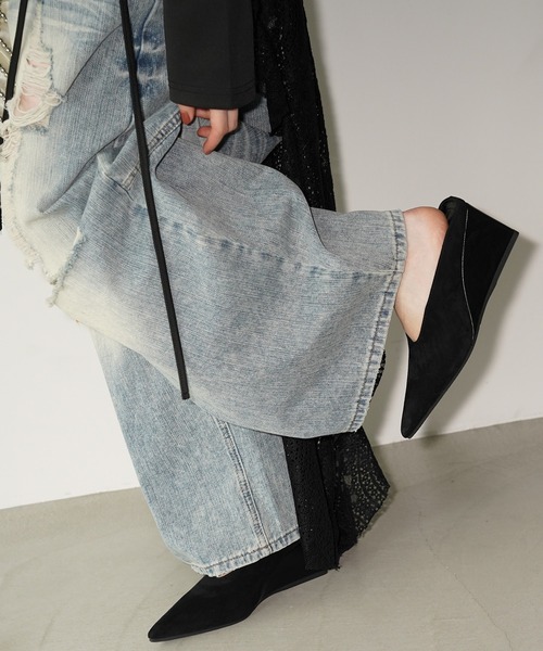 chuclla（チュクラ）の「ポインテッドトゥ ウェッジミュール chs26a009（パンプス・レディース・レオパード/ブラック・37/36/39/38）」の14枚目の写真