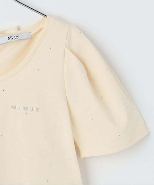 Mi-je(ミジェ)の「ペプラムストーンTシャツ(Tシャツ/カットソー・レディース・アイボリー/ブラック・F)」の10枚目の写真