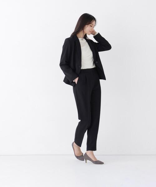 NATURAL BEAUTY BASIC(ナチュラルビューティーベーシック)の「ストレッチツイル SETUP テーパードパンツ(その他パンツ・レディース・ネイビー/ブラック・X-SMALL/SMALL/MEDIUM/LARGE)」の6枚目の写真