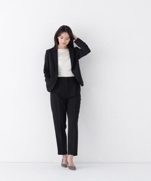 NATURAL BEAUTY BASIC(ナチュラルビューティーベーシック)の「ストレッチツイル SETUP テーパードパンツ(その他パンツ・レディース・ネイビー/ブラック・X-SMALL/SMALL/MEDIUM/LARGE)」の9枚目の写真