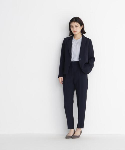NATURAL BEAUTY BASIC(ナチュラルビューティーベーシック)の「ストレッチツイル SETUP テーパードパンツ(その他パンツ・レディース・ネイビー/ブラック・X-SMALL/SMALL/MEDIUM/LARGE)」の14枚目の写真