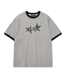 TWIN STAR RINGER SHORT SLEEVES (GRAY)