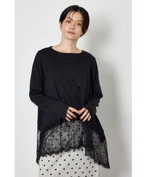 レースドッキングロングスリーブTシャツ