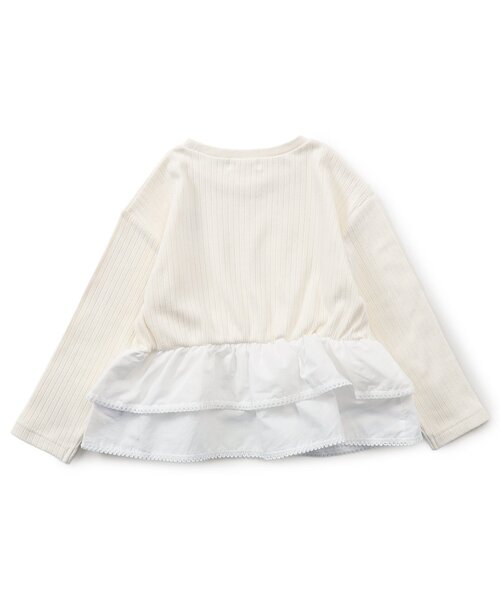 Boribon(ボリボン)の「裾フリルペプラムトップス(Tシャツ/カットソー・キッズ・ピンク/アイボリー/チャコール・80/90/120/100/110)」の12枚目の写真