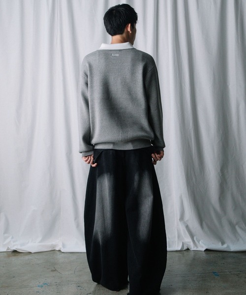 ALAND(エーランド)の「【UNISEX】ALAND×UMBRO/ジャガードニットポロ(ニット/セーター・レディース・ネイビー/ブラウン/グレー・SMALL/LARGE)」の7枚目の写真