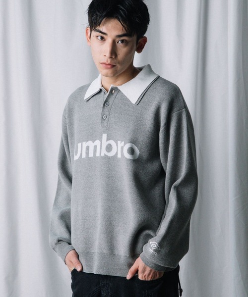 ALAND(エーランド)の「【UNISEX】ALAND×UMBRO/ジャガードニットポロ(ニット/セーター・レディース・ネイビー/ブラウン/グレー・SMALL/LARGE)」の8枚目の写真