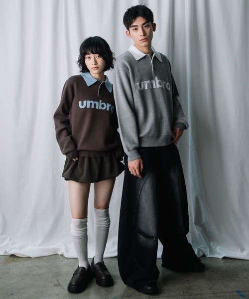 ALAND(エーランド)の「【UNISEX】ALAND×UMBRO/ジャガードニットポロ(ニット/セーター・レディース・ネイビー/ブラウン/グレー・SMALL/LARGE)」の12枚目の写真