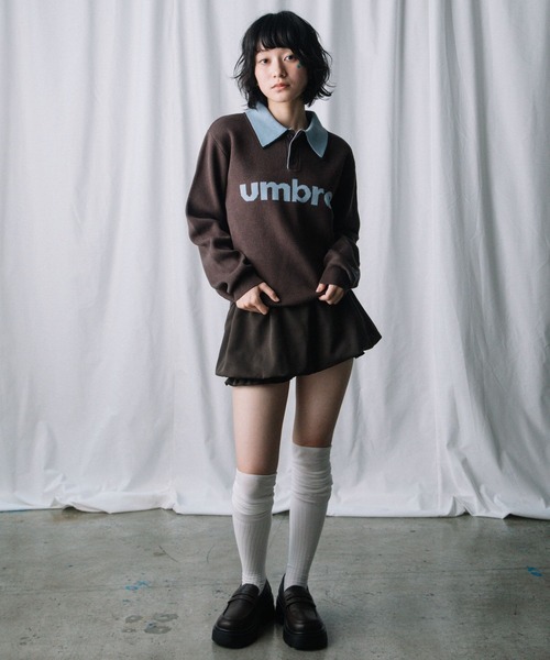 ALAND(エーランド)の「【UNISEX】ALAND×UMBRO/ジャガードニットポロ(ニット/セーター・レディース・ネイビー/ブラウン/グレー・SMALL/LARGE)」の15枚目の写真