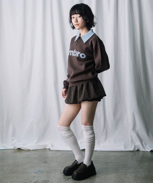 ALAND(エーランド)の「【UNISEX】ALAND×UMBRO/ジャガードニットポロ(ニット/セーター・レディース・ネイビー/ブラウン/グレー・SMALL/LARGE)」の16枚目の写真