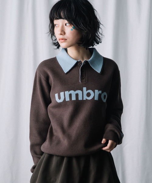 ALAND(エーランド)の「【UNISEX】ALAND×UMBRO/ジャガードニットポロ(ニット/セーター・レディース・ネイビー/ブラウン/グレー・SMALL/LARGE)」の17枚目の写真