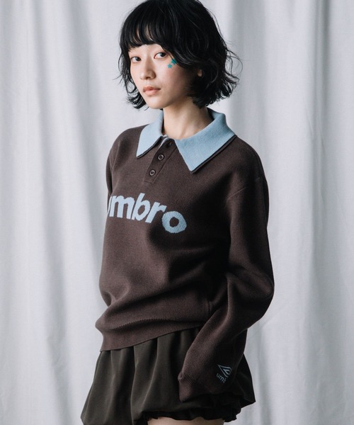 ALAND(エーランド)の「【UNISEX】ALAND×UMBRO/ジャガードニットポロ(ニット/セーター・レディース・ネイビー/ブラウン/グレー・SMALL/LARGE)」の20枚目の写真