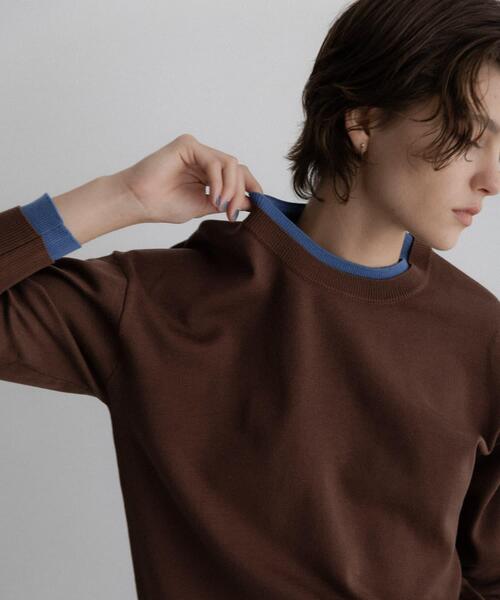 URBAN RESEARCH Sonny Label(アーバンリサーチサニーレーベル)の「アンチピリングバイカラーニット(ニット/セーター・レディース・グレー/ネイビー/ブラウン・FREE)」の3枚目の写真