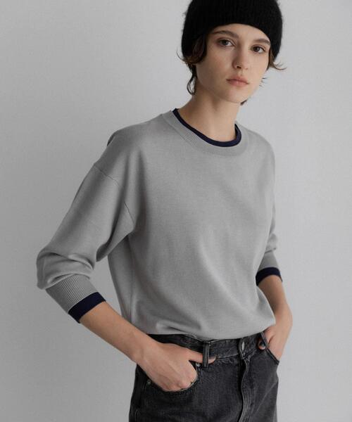 URBAN RESEARCH Sonny Label(アーバンリサーチサニーレーベル)の「アンチピリングバイカラーニット(ニット/セーター・レディース・グレー/ネイビー/ブラウン・FREE)」の18枚目の写真