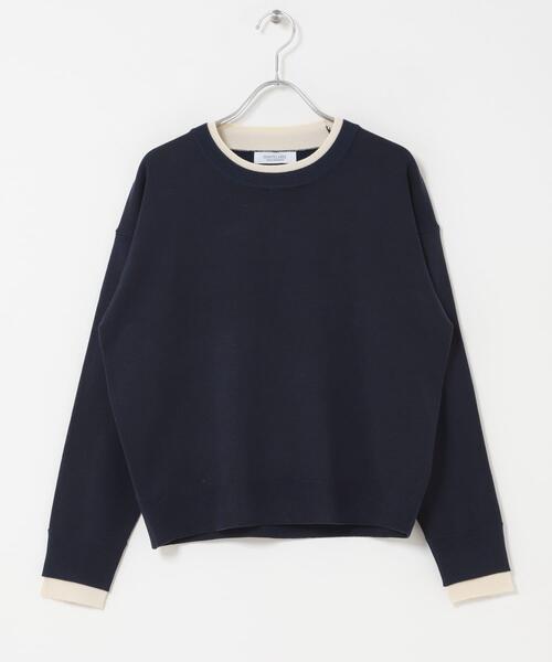 URBAN RESEARCH Sonny Label(アーバンリサーチサニーレーベル)の「アンチピリングバイカラーニット(ニット/セーター・レディース・グレー/ネイビー/ブラウン・FREE)」の10枚目の写真