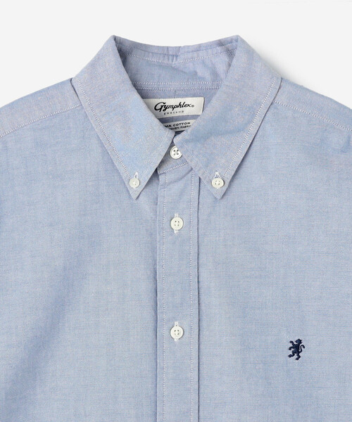 GYMPHLEX(ジムフレックス)の「Gymphlex | オックスフォード 長袖ボタンダウンシャツ SOLID MEN(シャツ/ブラウス・メンズ・ブルー/ホワイト・M/L/XL)」の3枚目の写真
