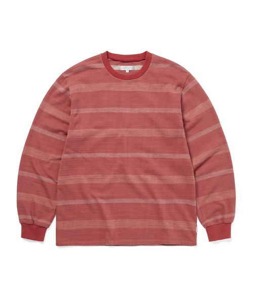 thisisneverthat(ディスイズネバーザット)の「Brushed Striped L/S Tee(Tシャツ/カットソー・メンズ・ブラウン/ピンク/オリーブ・XL/L/M/S)」の3枚目の写真