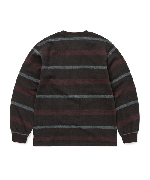 thisisneverthat(ディスイズネバーザット)の「Brushed Striped L/S Tee(Tシャツ/カットソー・メンズ・ブラウン/ピンク/オリーブ・XL/L/M/S)」の6枚目の写真