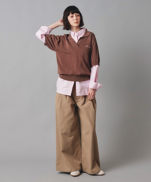 AT THE TRNK(アットザトランク)の「ピグメント ニット ポロ シャツ AT THE TRNK(シャツ/ブラウス・レディース・ブラック/ブラウン/ピンク・フリー)」の20枚目の写真