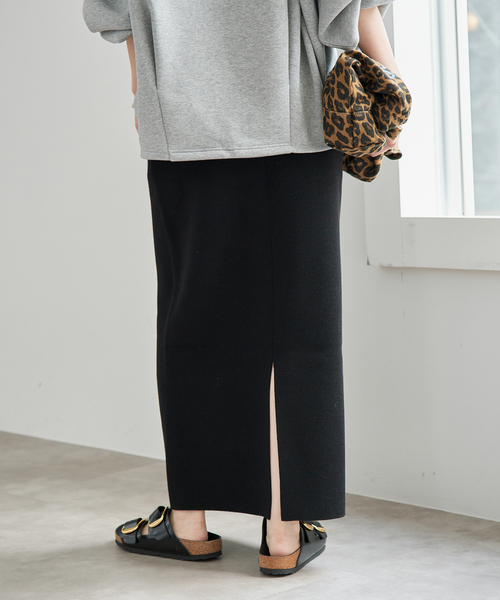 Spick & Span（スピックアンドスパン）の「《追加》ミラノリブニットスカート（スカート・レディース・チャコールグレー/ブラック/ブラウン・38/36）」の12枚目の写真