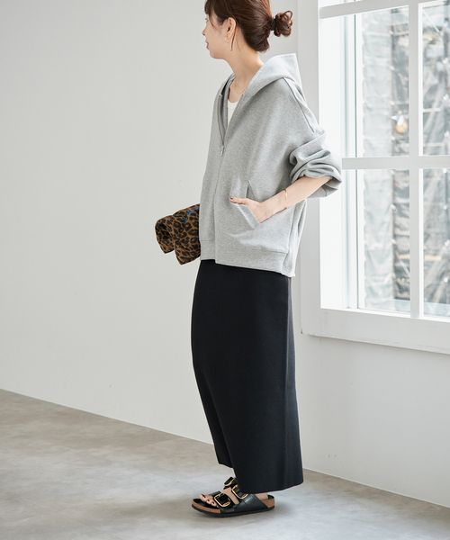 Spick & Span（スピックアンドスパン）の「《追加》ミラノリブニットスカート（スカート・レディース・チャコールグレー/ブラック/ブラウン・38/36）」の13枚目の写真