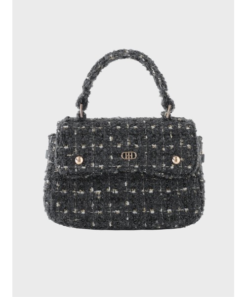 M me eme(エムミーエメ)の「Maison tweed chain bag(eme11152)(ショルダーバッグ・レディース・ベージュ/ブラック/ホワイト/グレー・FREE)」の8枚目の写真