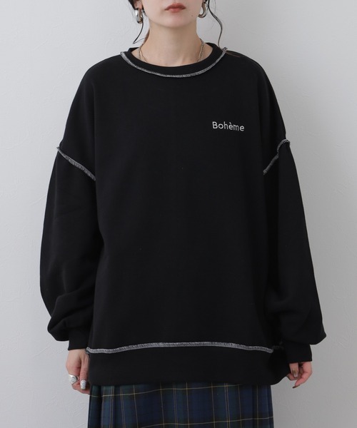 POU DOU DOU(プードゥドゥ)の「プルオーバー 長袖(Tシャツ/カットソー・レディース・ブラック・M)」の12枚目の写真