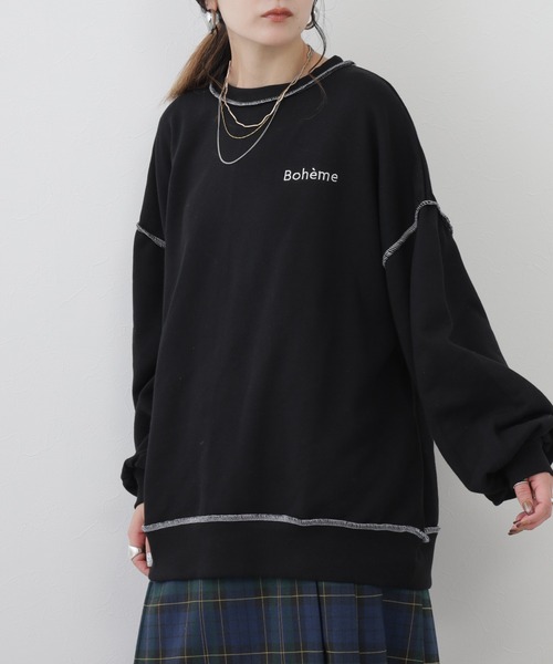 POU DOU DOU(プードゥドゥ)の「プルオーバー 長袖(Tシャツ/カットソー・レディース・ブラック・M)」の5枚目の写真