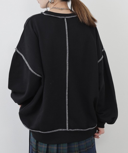 POU DOU DOU(プードゥドゥ)の「プルオーバー 長袖(Tシャツ/カットソー・レディース・ブラック・M)」の8枚目の写真