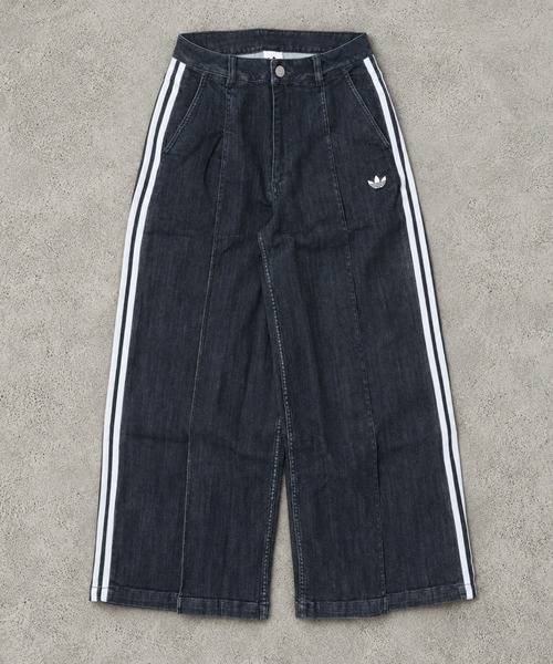 adidas(アディダス)の「【adidas/アディダス】レディース デニム プリーツ ワイドレッグ パンツ/デニムワンドパンツ(デニムパンツ・レディース・インディゴブルー・ONESIZE)」の2枚目の写真
