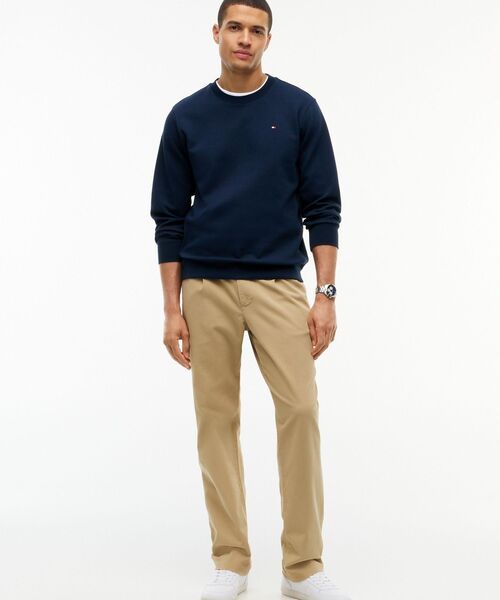 TOMMY HILFIGER(トミーヒルフィガー)の「テクスチャークルーネックトレーナー(スウェット・メンズ・ネイビー/グレー・SMALL/X-LARGE/MEDIUM/LARGE)」の3枚目の写真